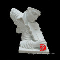 white marble abstract musician bust sculpture